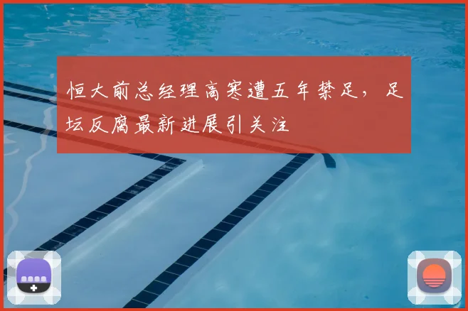 恒大前总经理高寒遭五年禁足，足坛反腐最新进展引关注